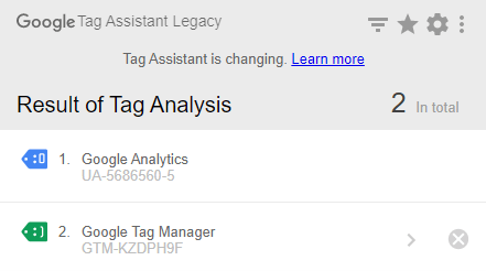 tag assitant chrome extension